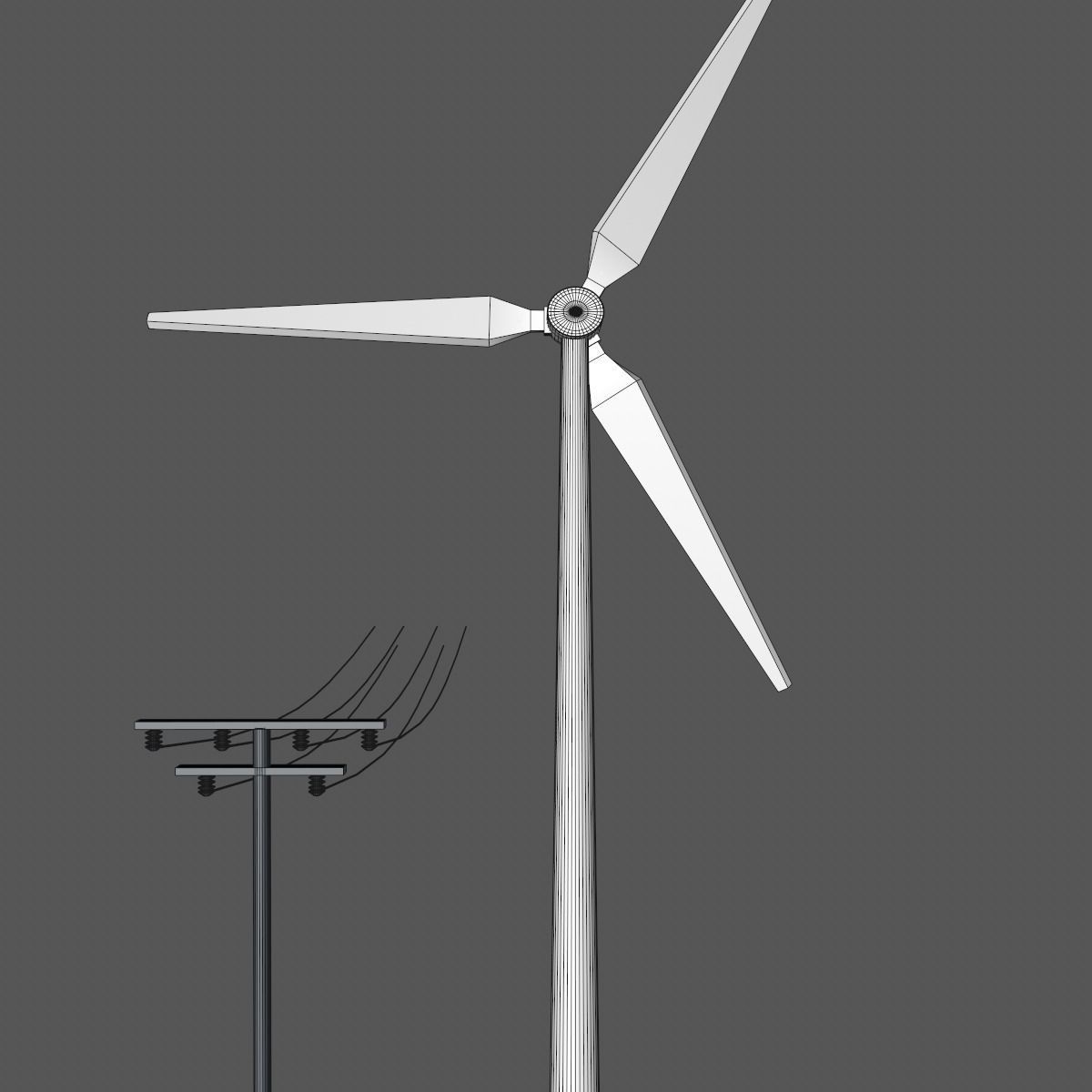 Wind turbine 3D model_13