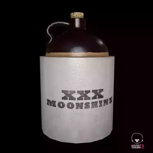 Moonshine Jug Low-poly 3D model