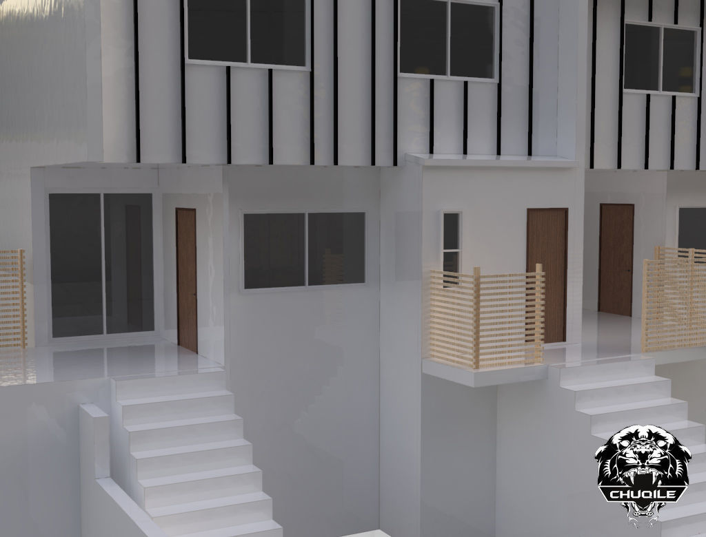 Modern Building Low-poly 3D model_7