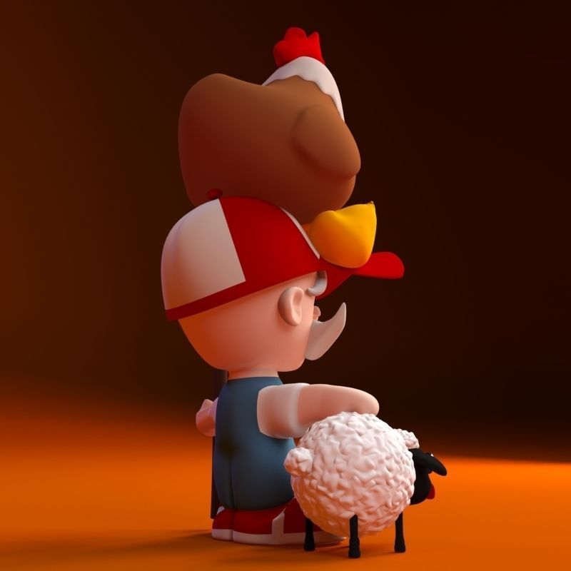 Little Farmer 3D model_4