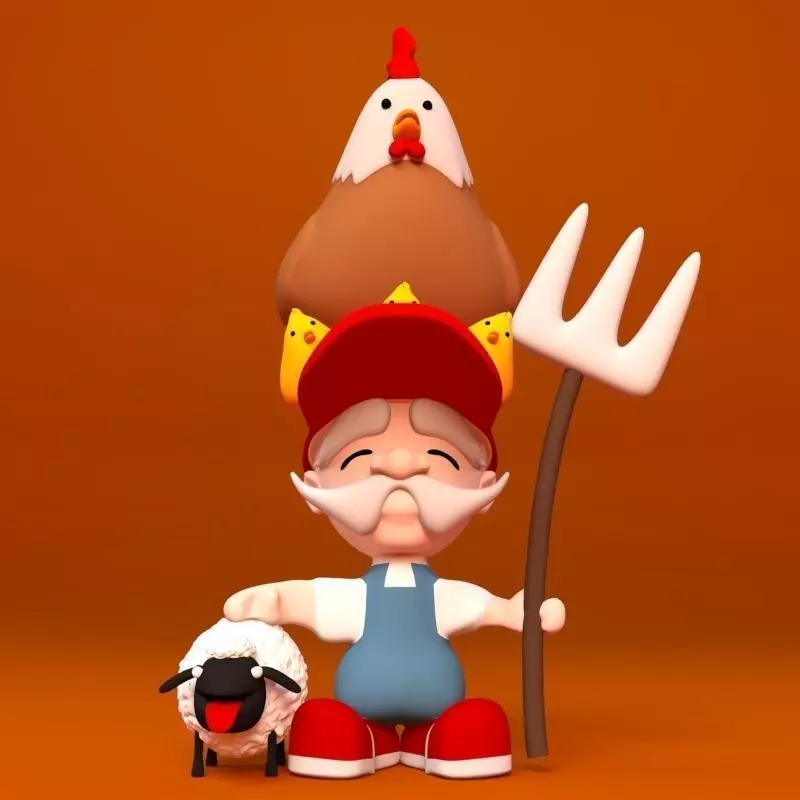 Little Farmer 3D model_0