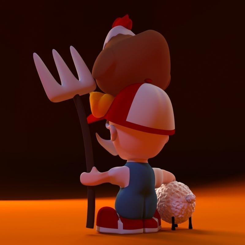 Little Farmer 3D model_3