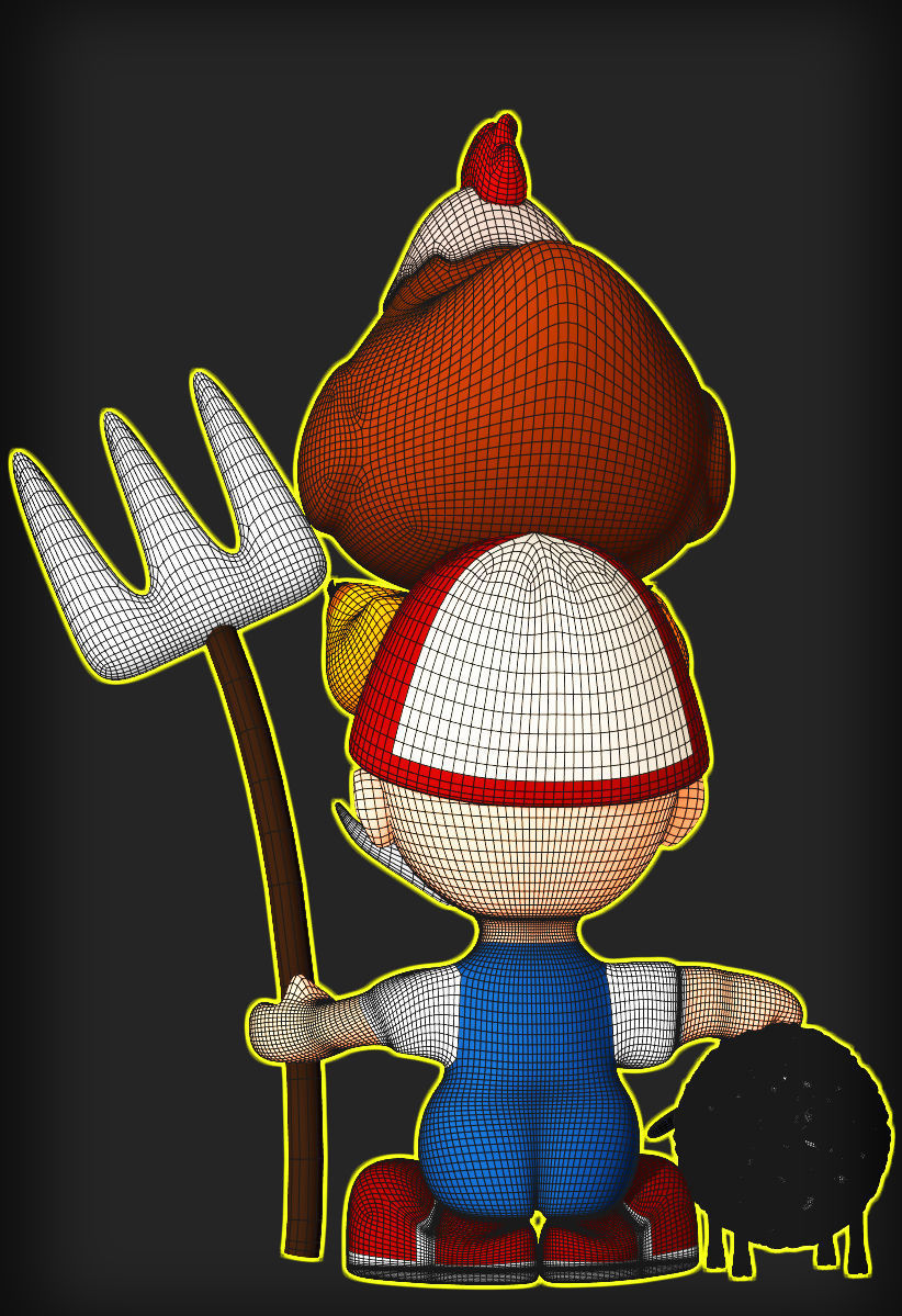 Little Farmer 3D model_6