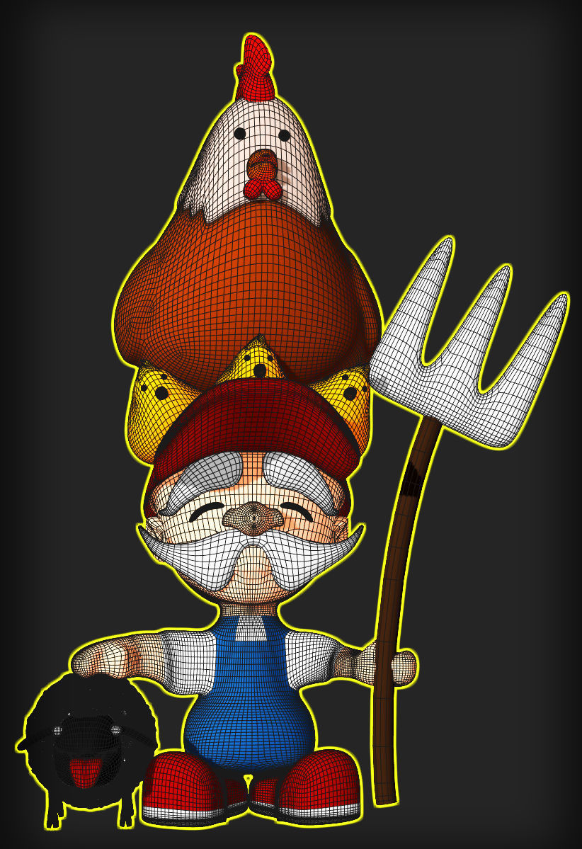Little Farmer 3D model_8