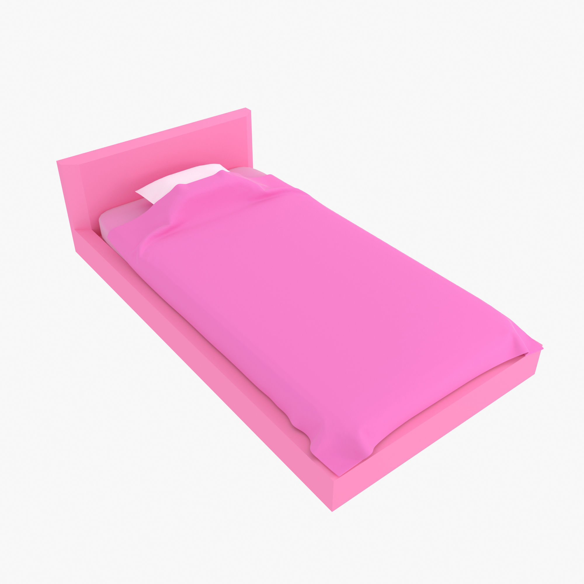 Single Bed LD3D0005 3D model_1