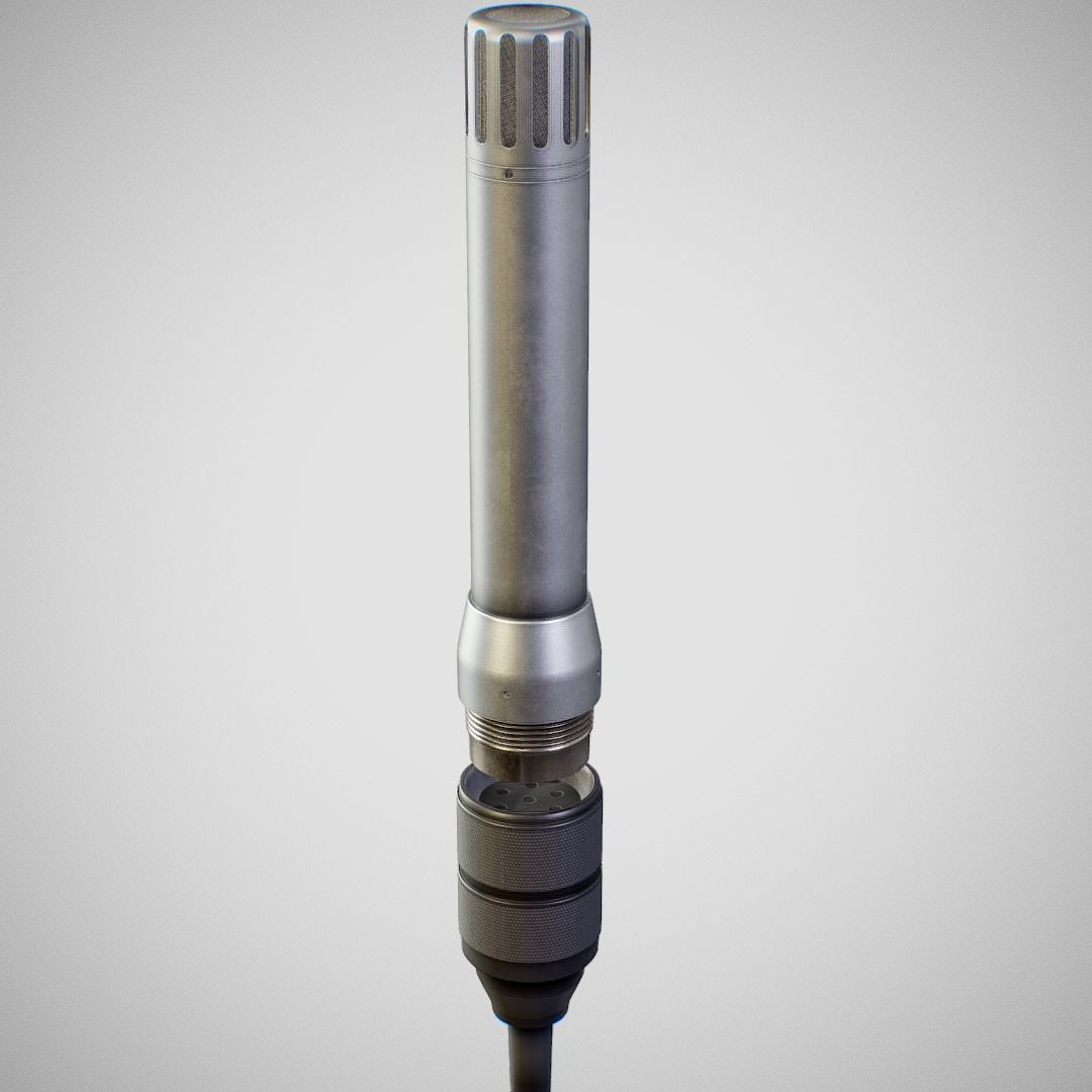 Microphone - Neumann KM254 Low-poly 3D model_8