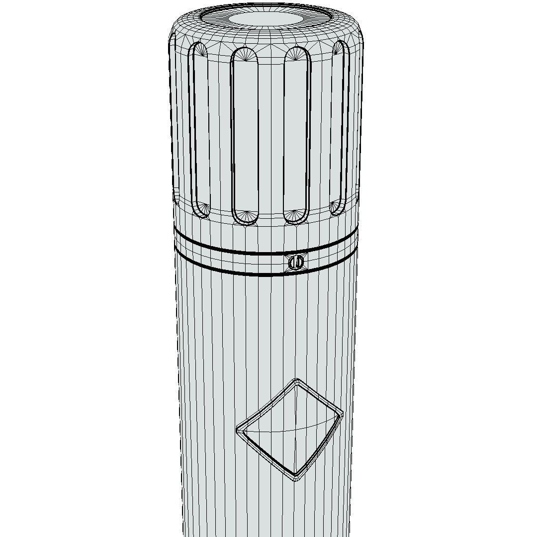 Microphone - Neumann KM254 Low-poly 3D model_5