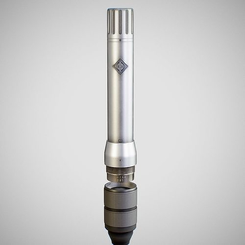 Microphone - Neumann KM254 Low-poly 3D model
