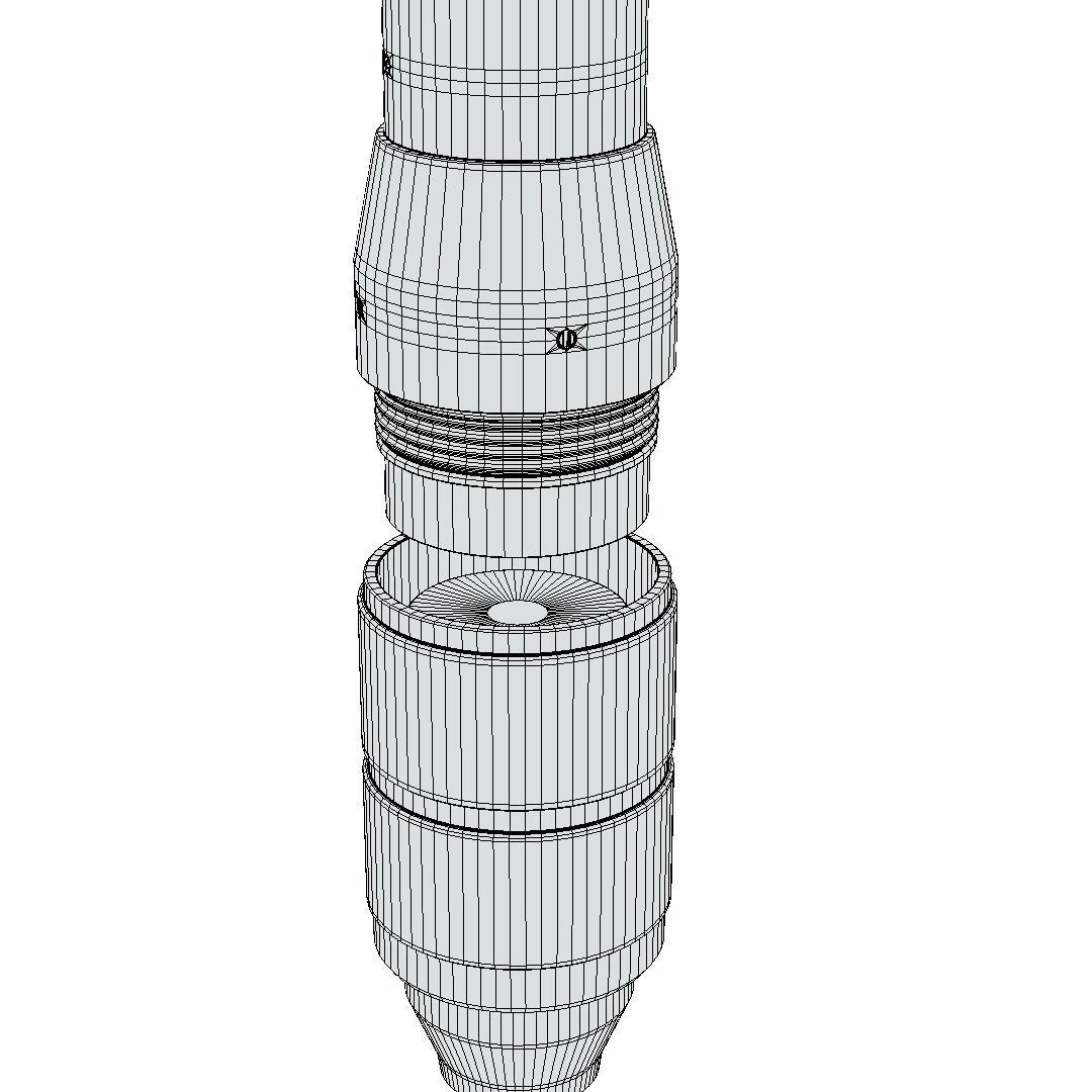 Microphone - Neumann KM254 Low-poly 3D model_7