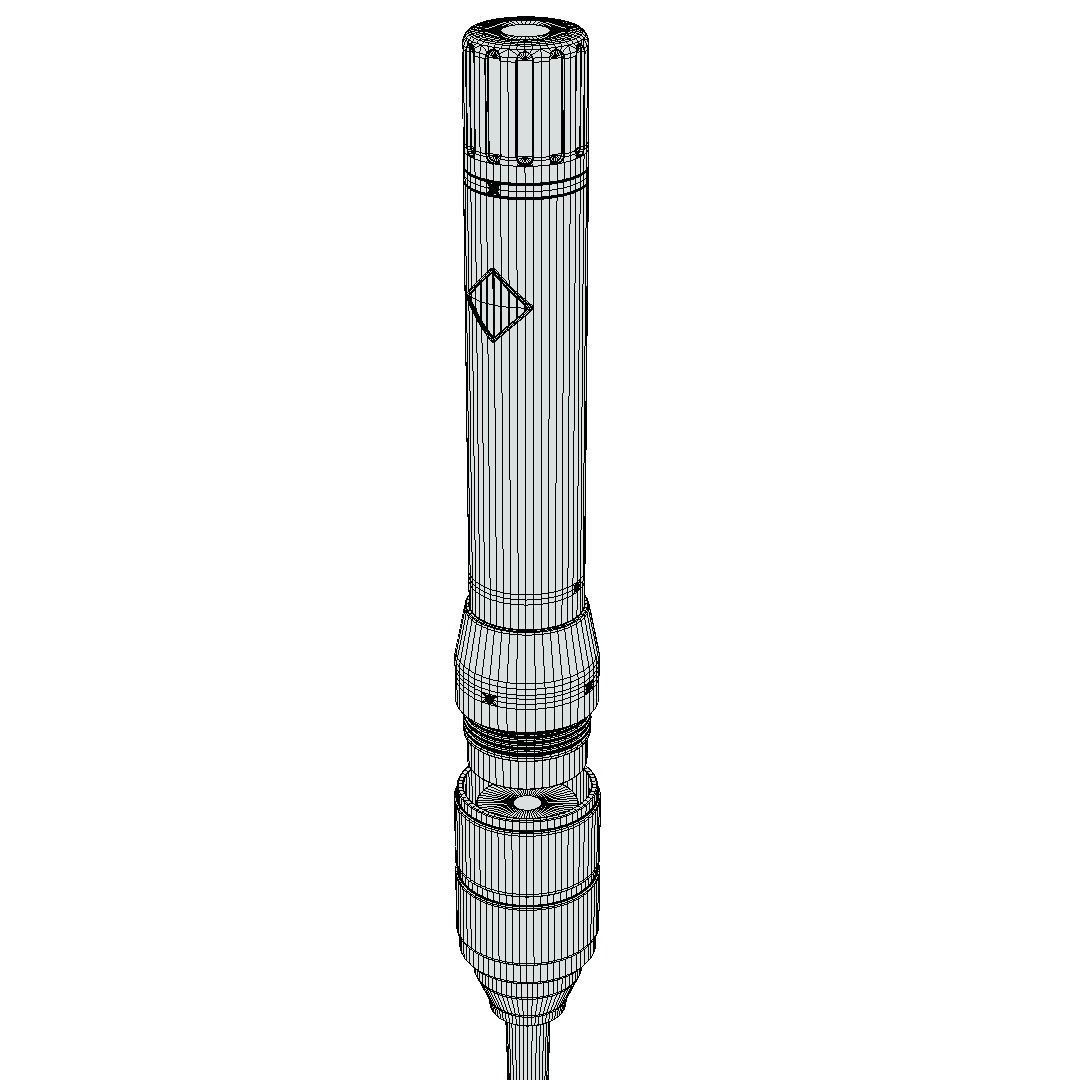 Microphone - Neumann KM254 Low-poly 3D model_3