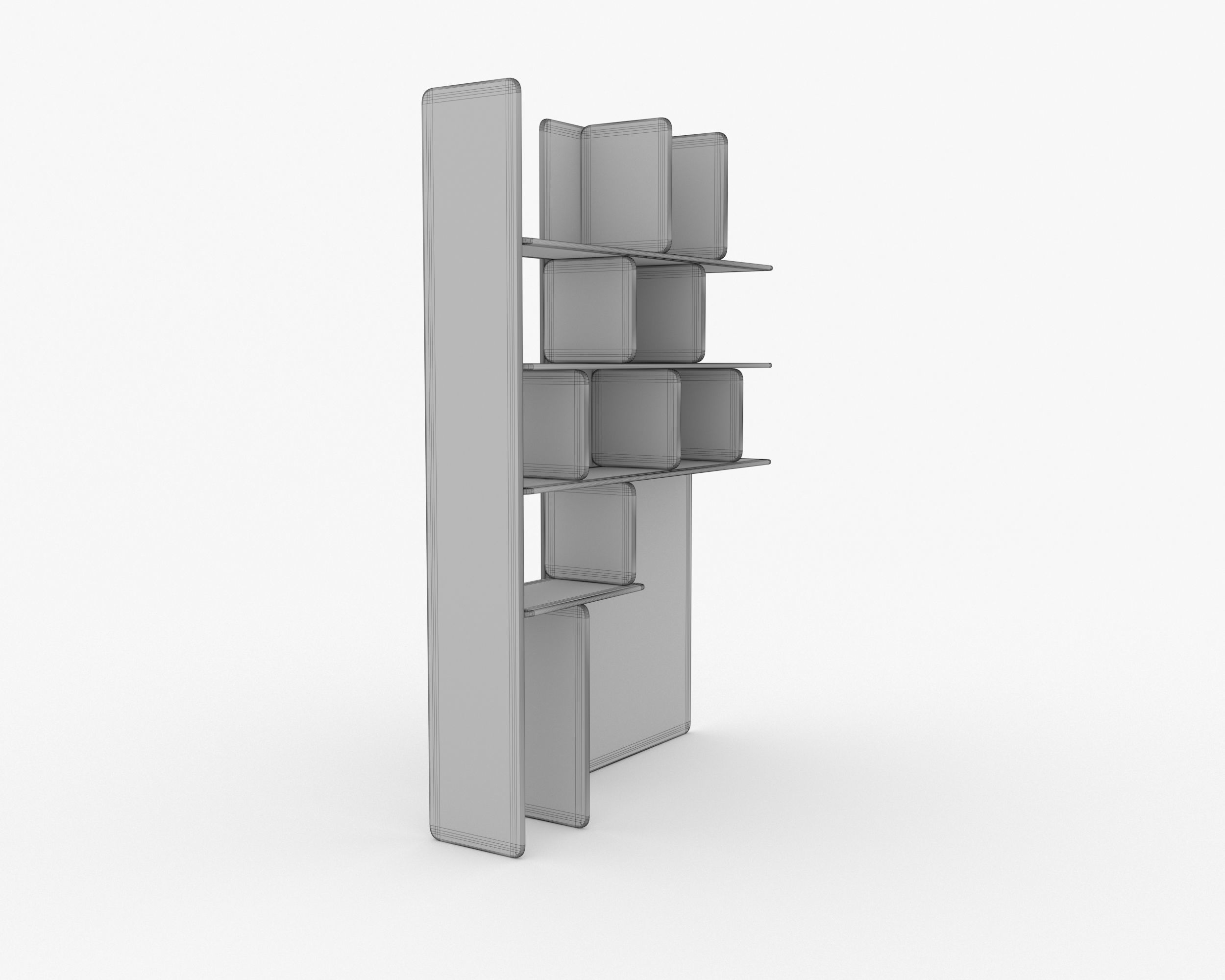 Soft shelf 3D model Low-poly 3D model_5