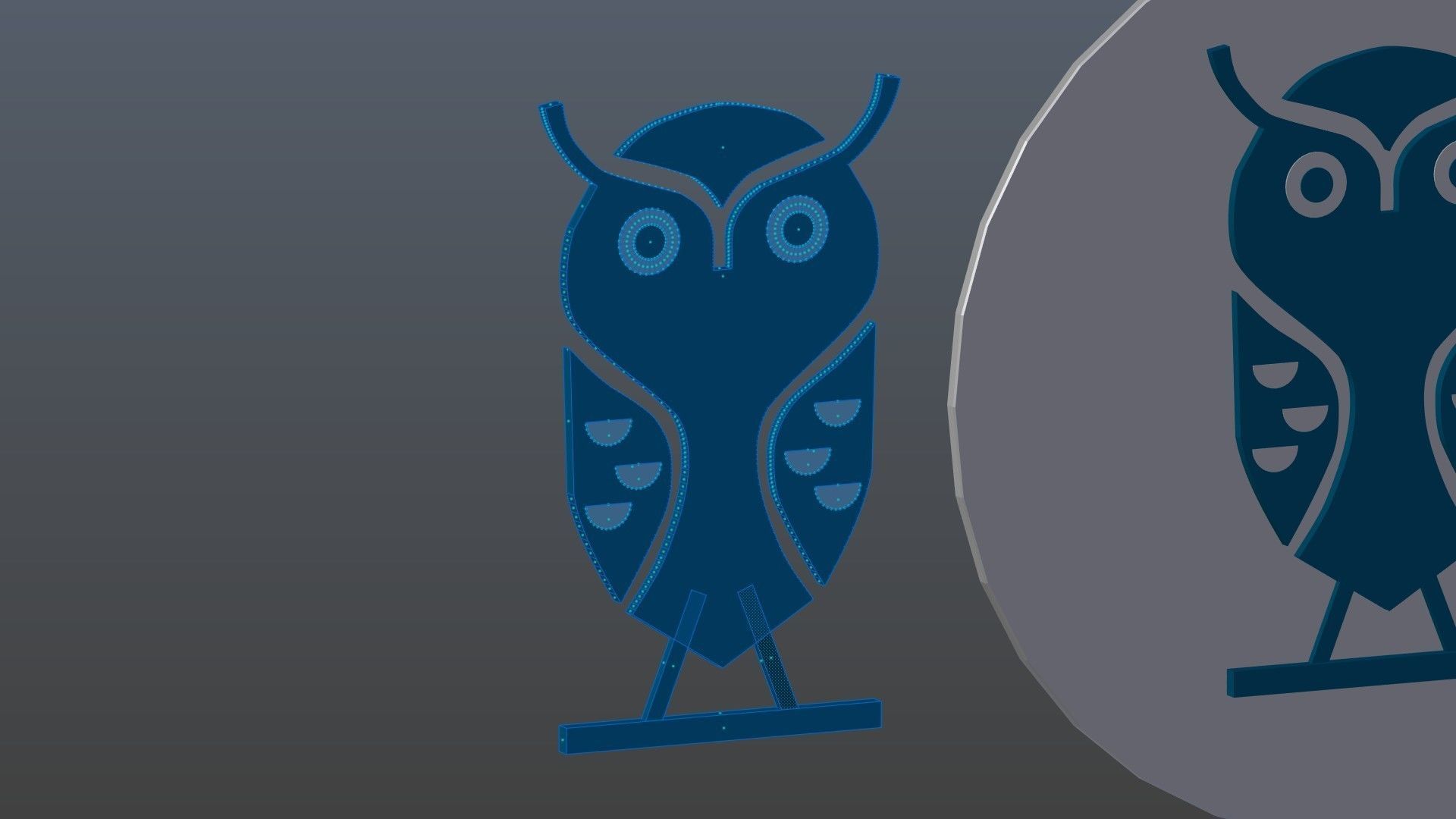 Low poly symbol birds 3 Free low-poly 3D model_9