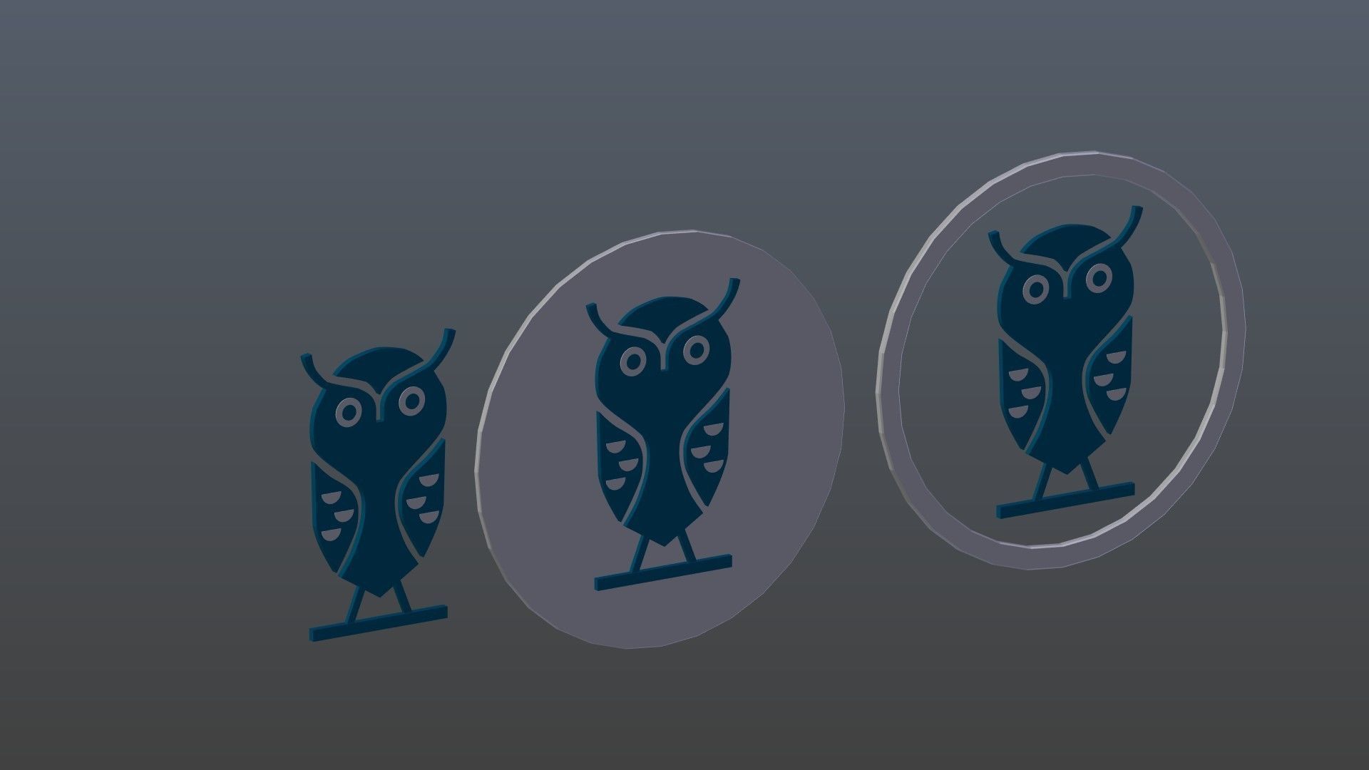 Low poly symbol birds 3 Free low-poly 3D model_8