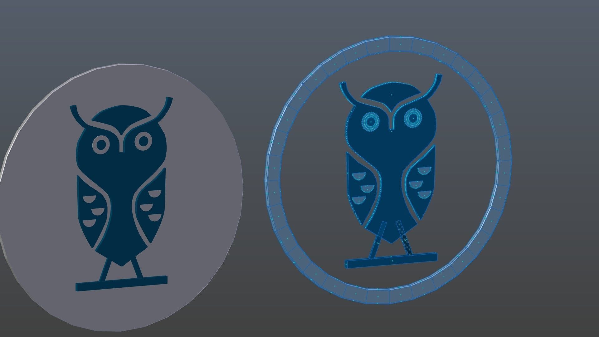 Low poly symbol birds 3 Free low-poly 3D model_11