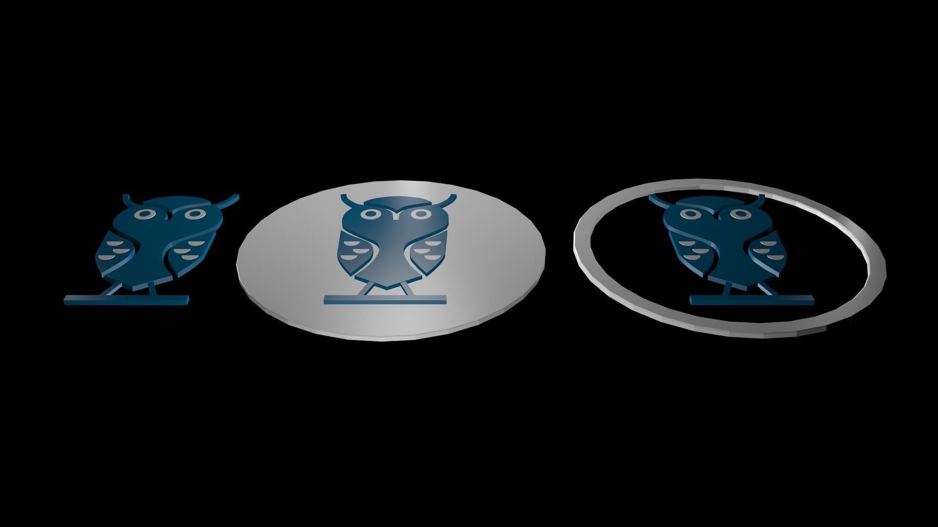 Low poly symbol birds 3 Free low-poly 3D model_5