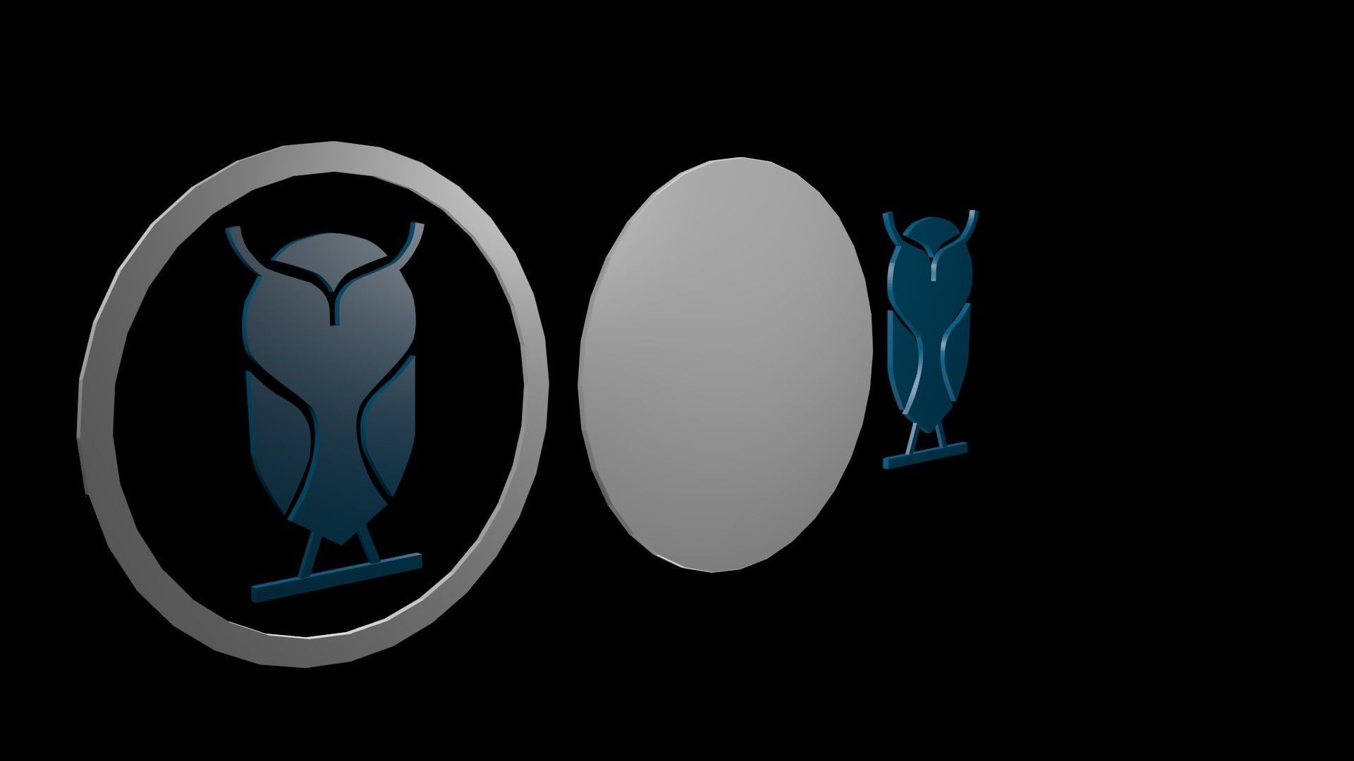 Low poly symbol birds 3 Free low-poly 3D model_6