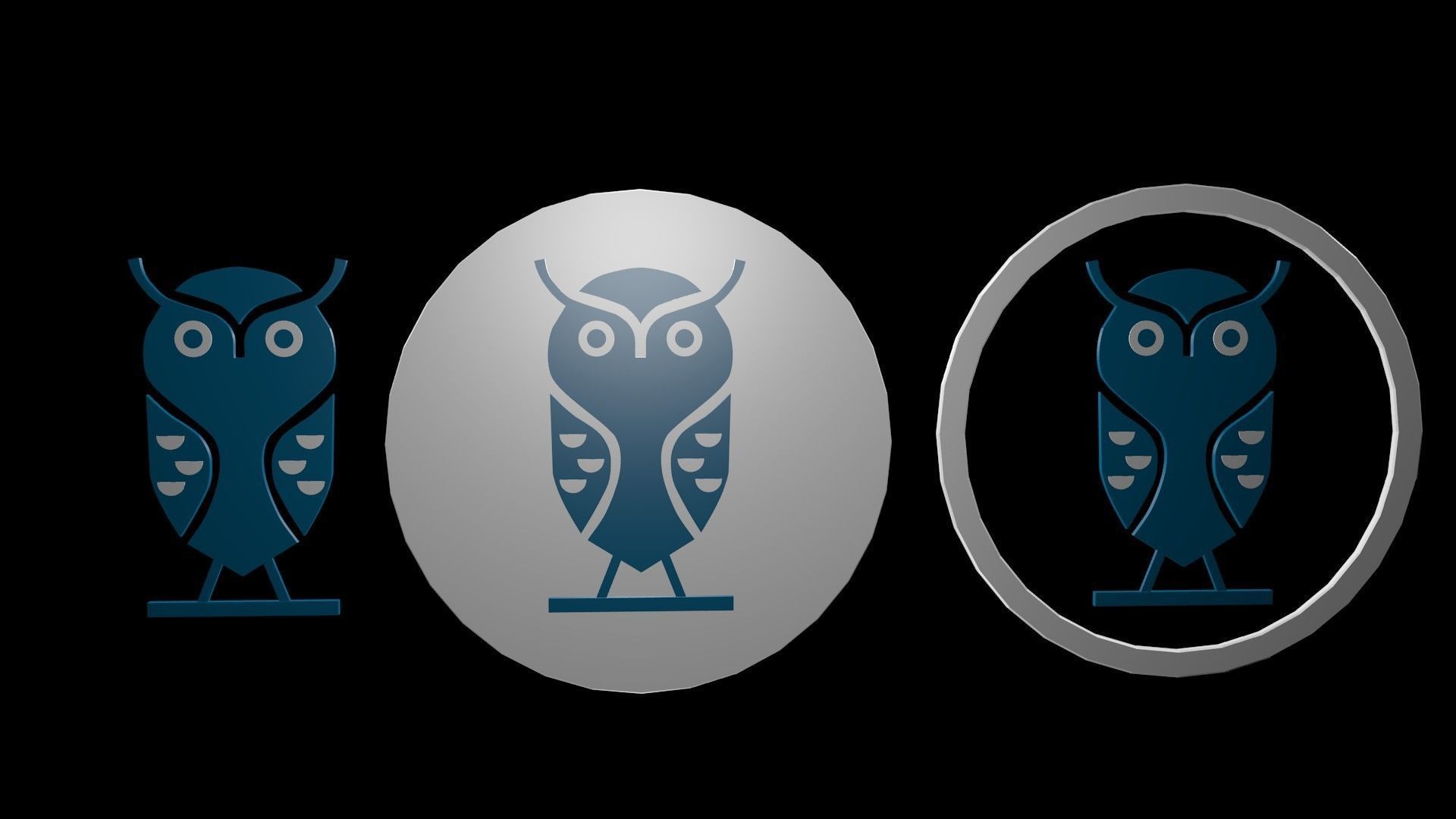 Low poly symbol birds 3 Free low-poly 3D model_1