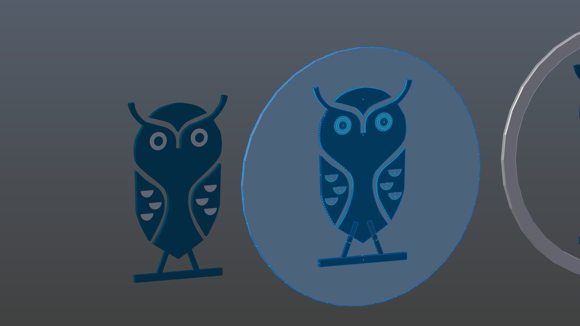 Low poly symbol birds 3 Free low-poly 3D model_10