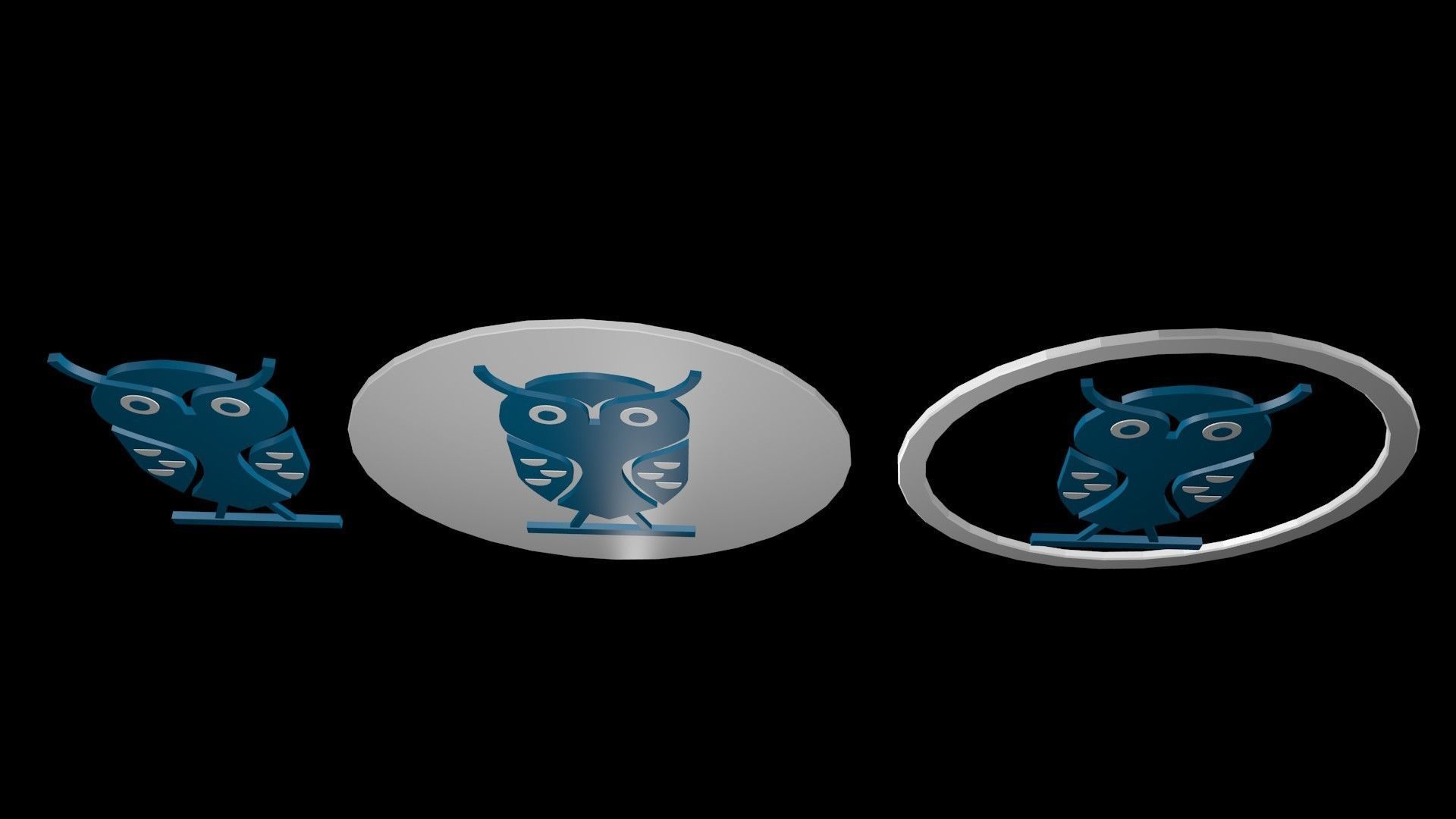 Low poly symbol birds 3 Free low-poly 3D model_4