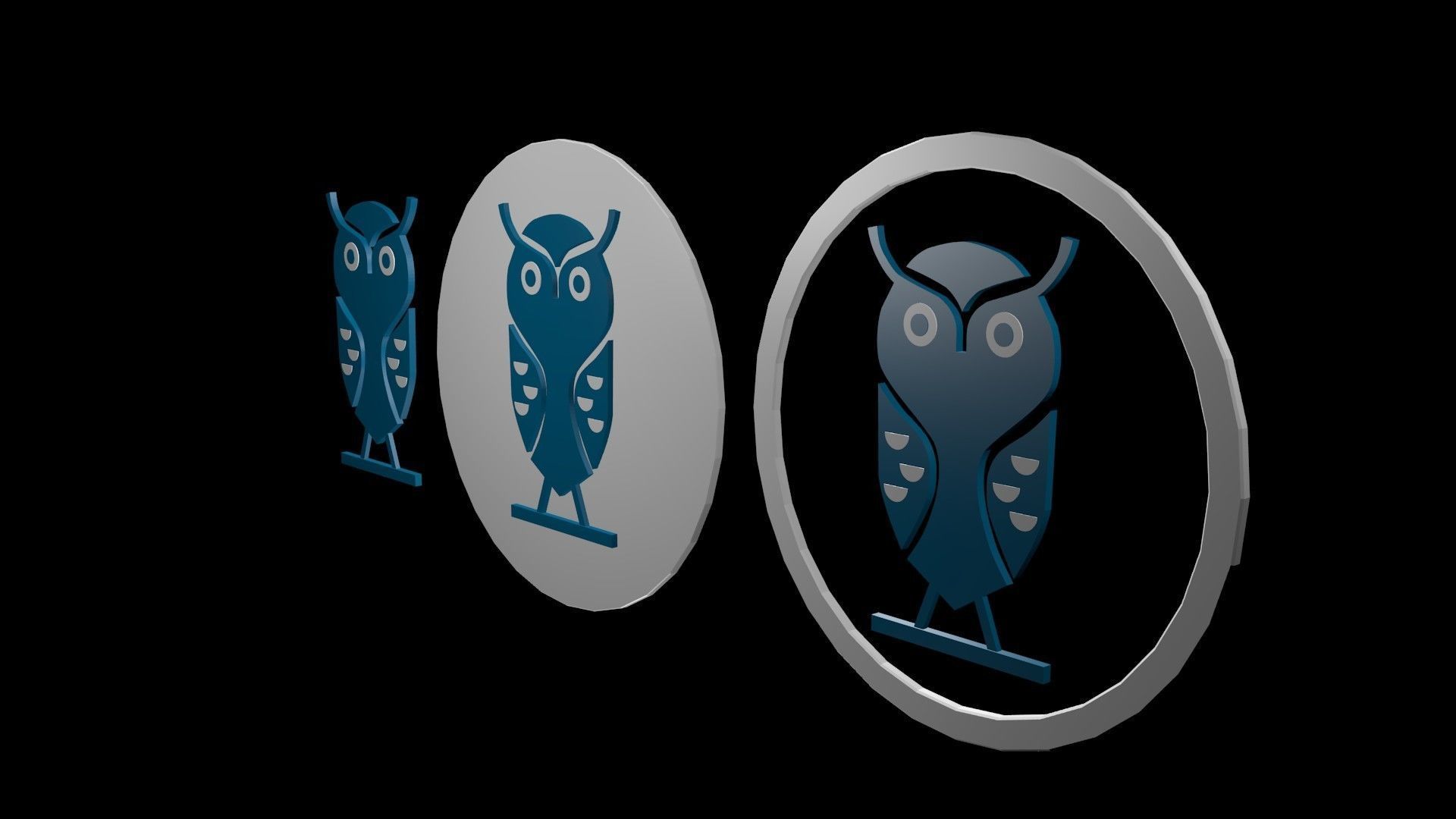 Low poly symbol birds 3 Free low-poly 3D model_3