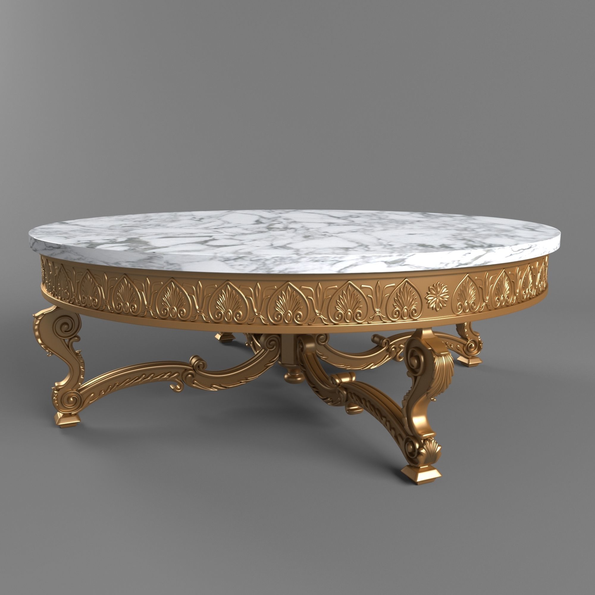 Table classic 3D model_2