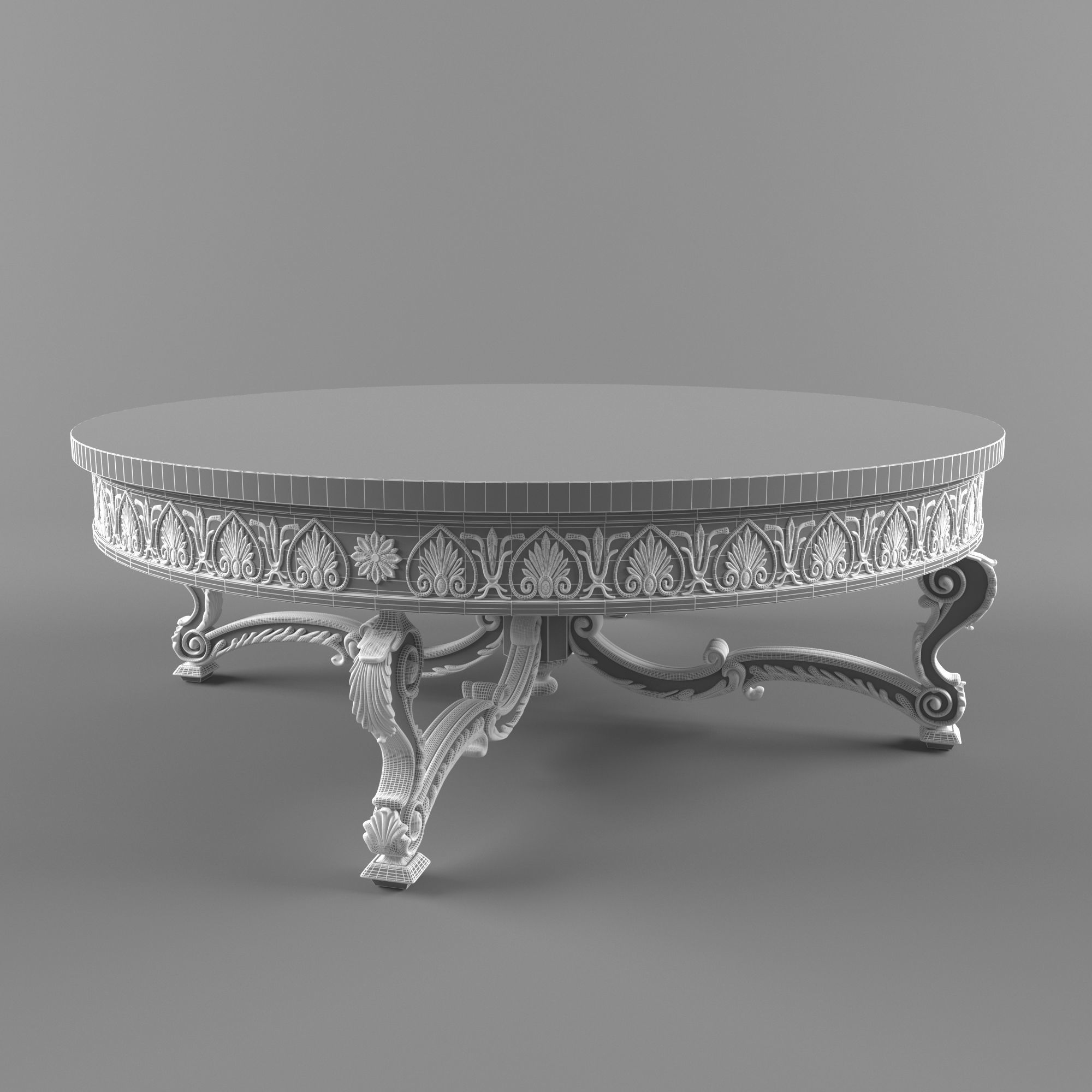 Table classic 3D model_5