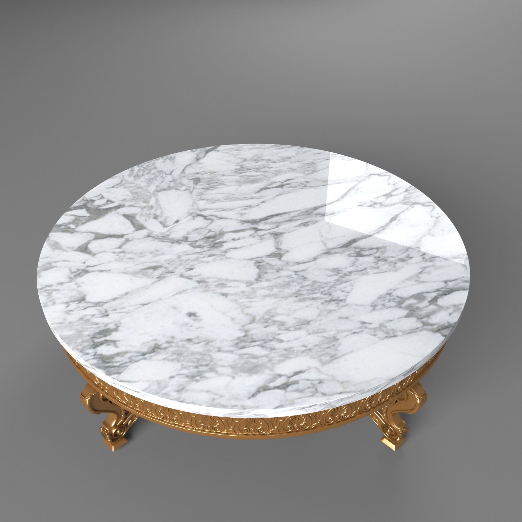 Table classic 3D model_3