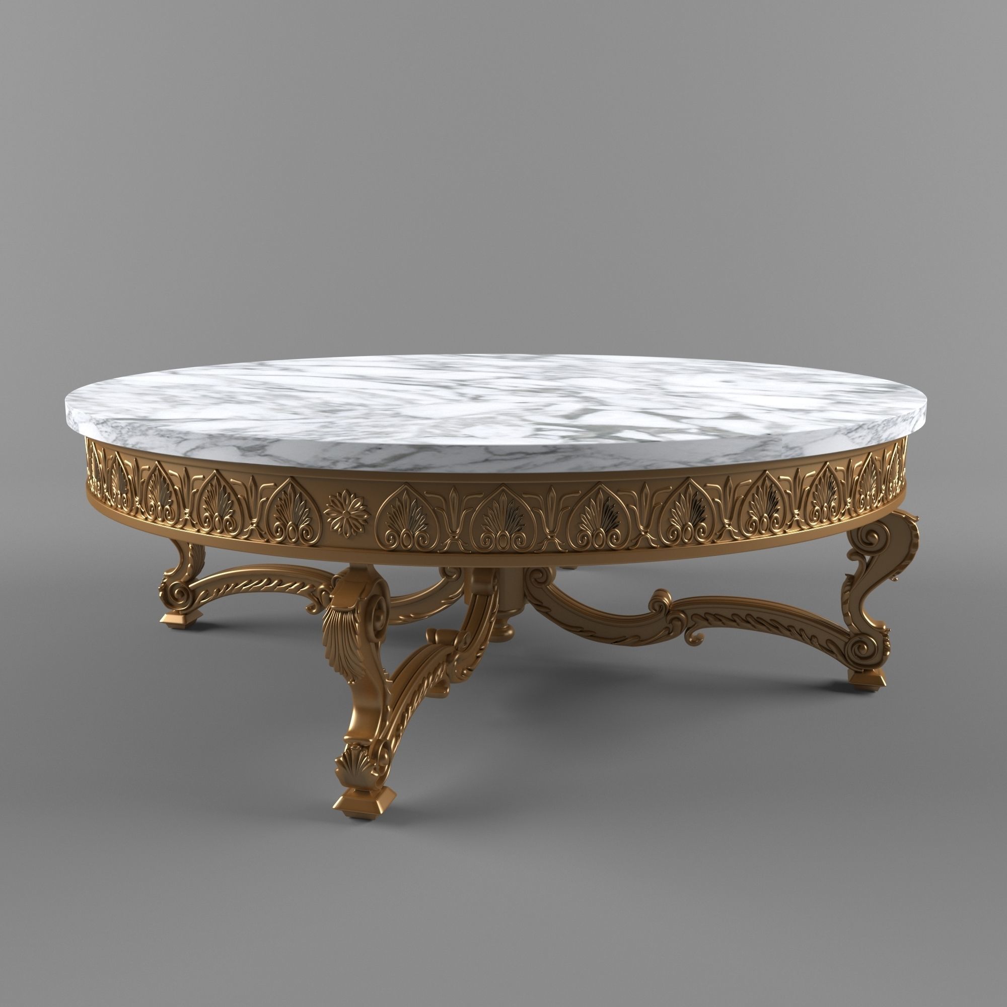 Table classic 3D model_1