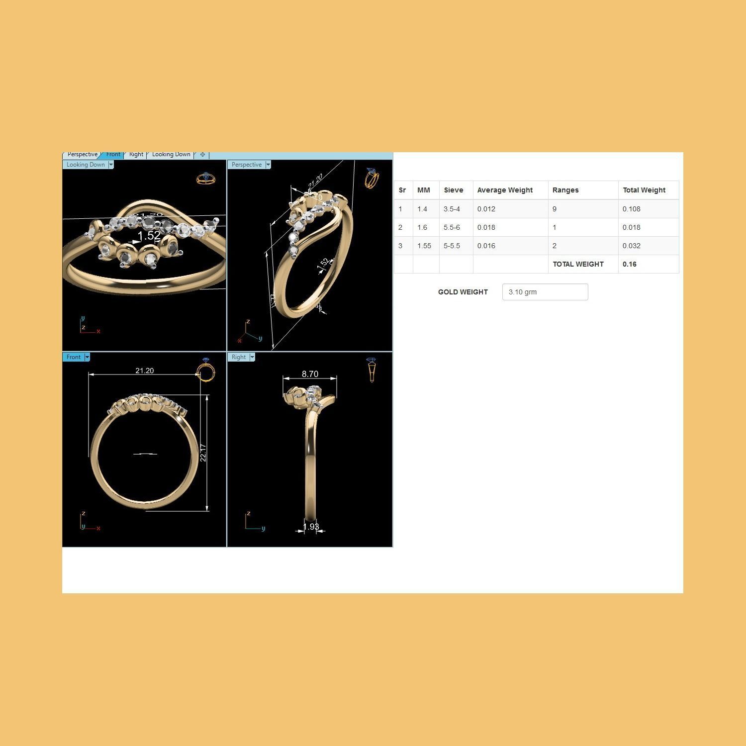 Women ring 3dm stl render detail 3D print model 3D print model_1