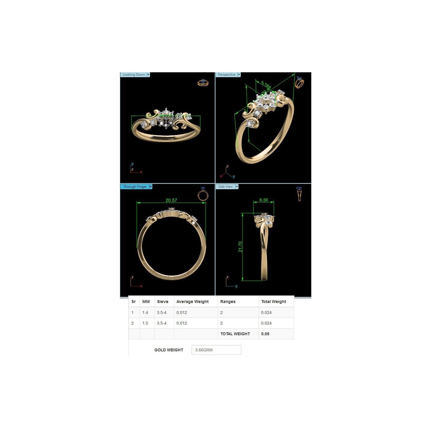 Women ring 3dm stl render detail 3D print model 3D print model_6