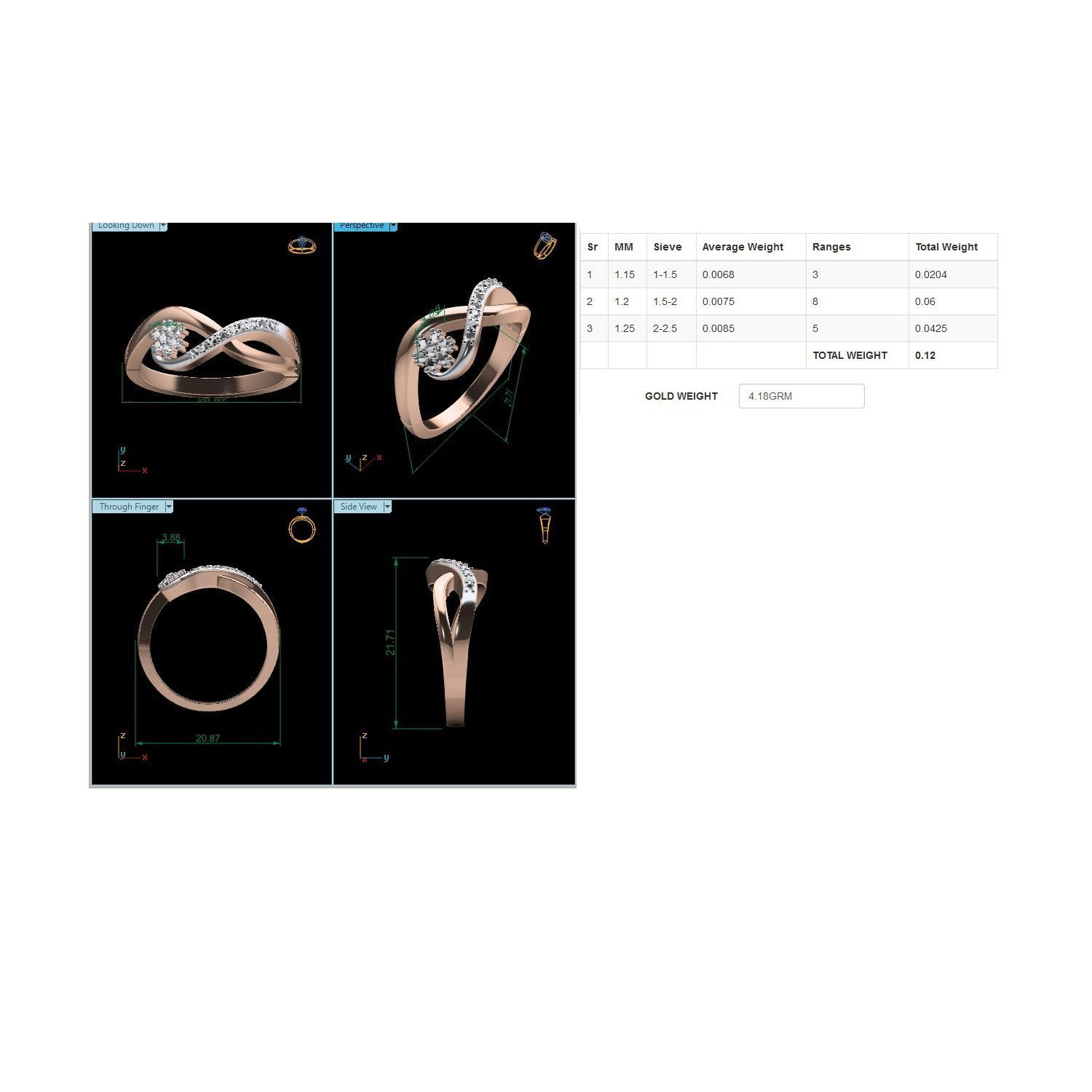 Women ring 3dm stl render detail 3D print model 3D print model_7