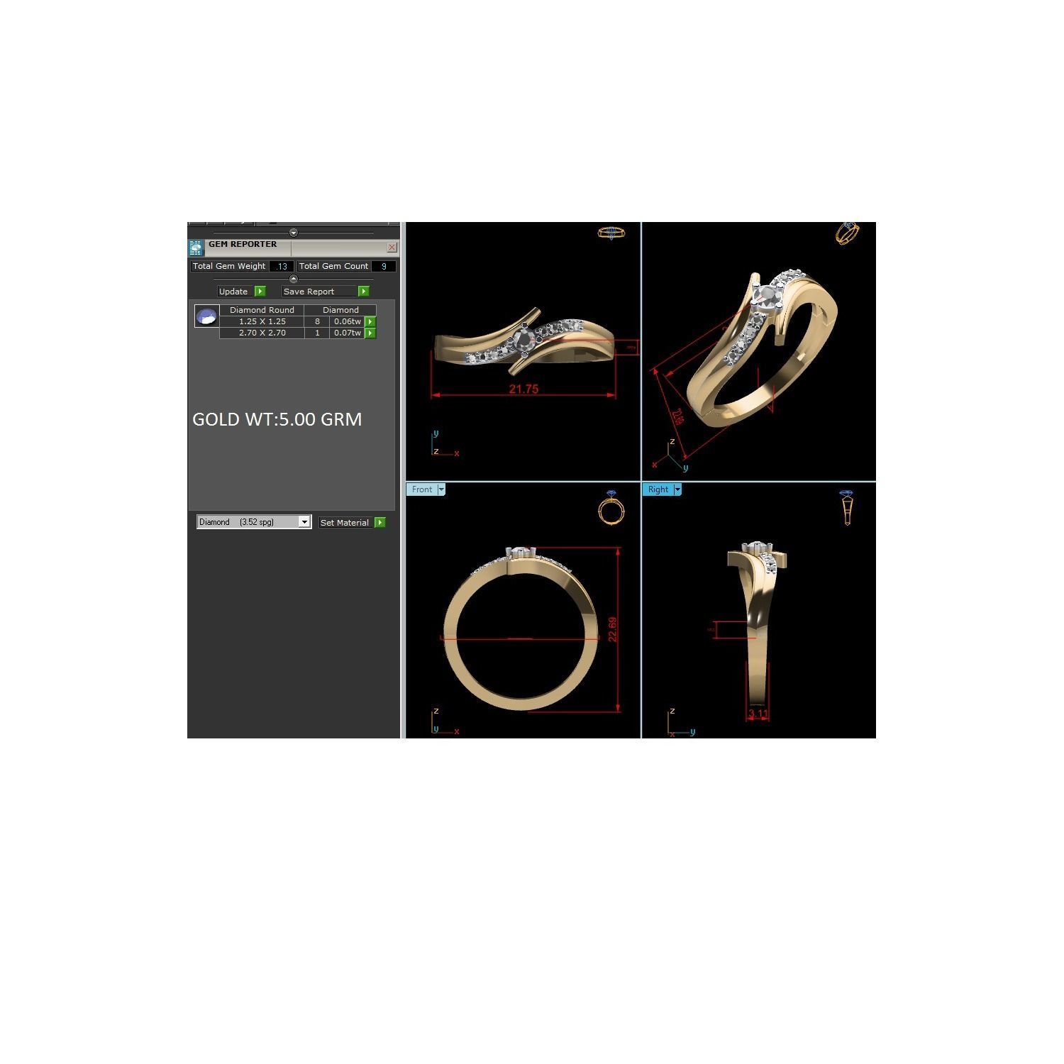 Women ring 3dm stl render detail 3D print model 3D print model_8