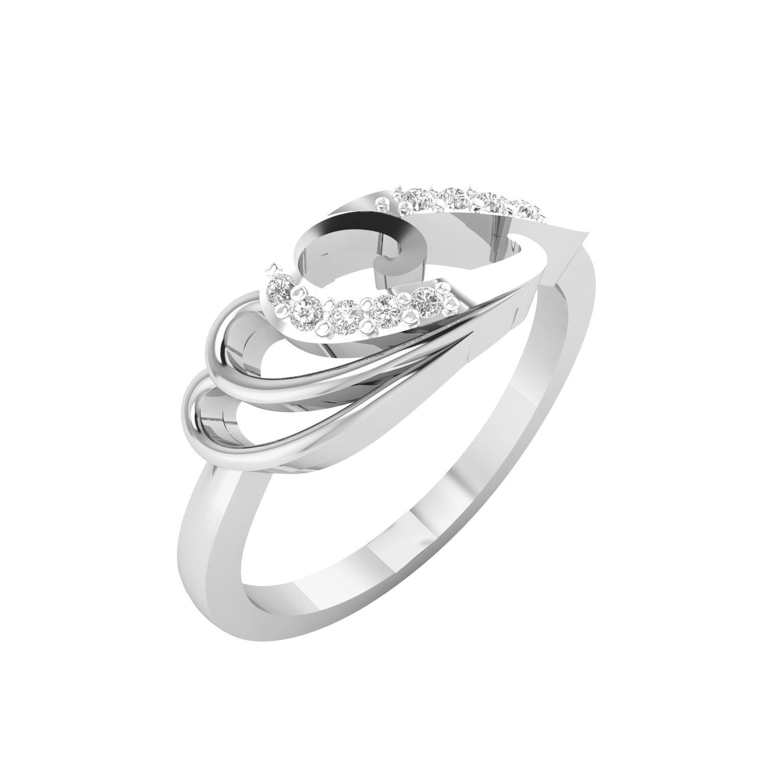 Women ring 3dm stl render detail 3D print model 3D print model_2