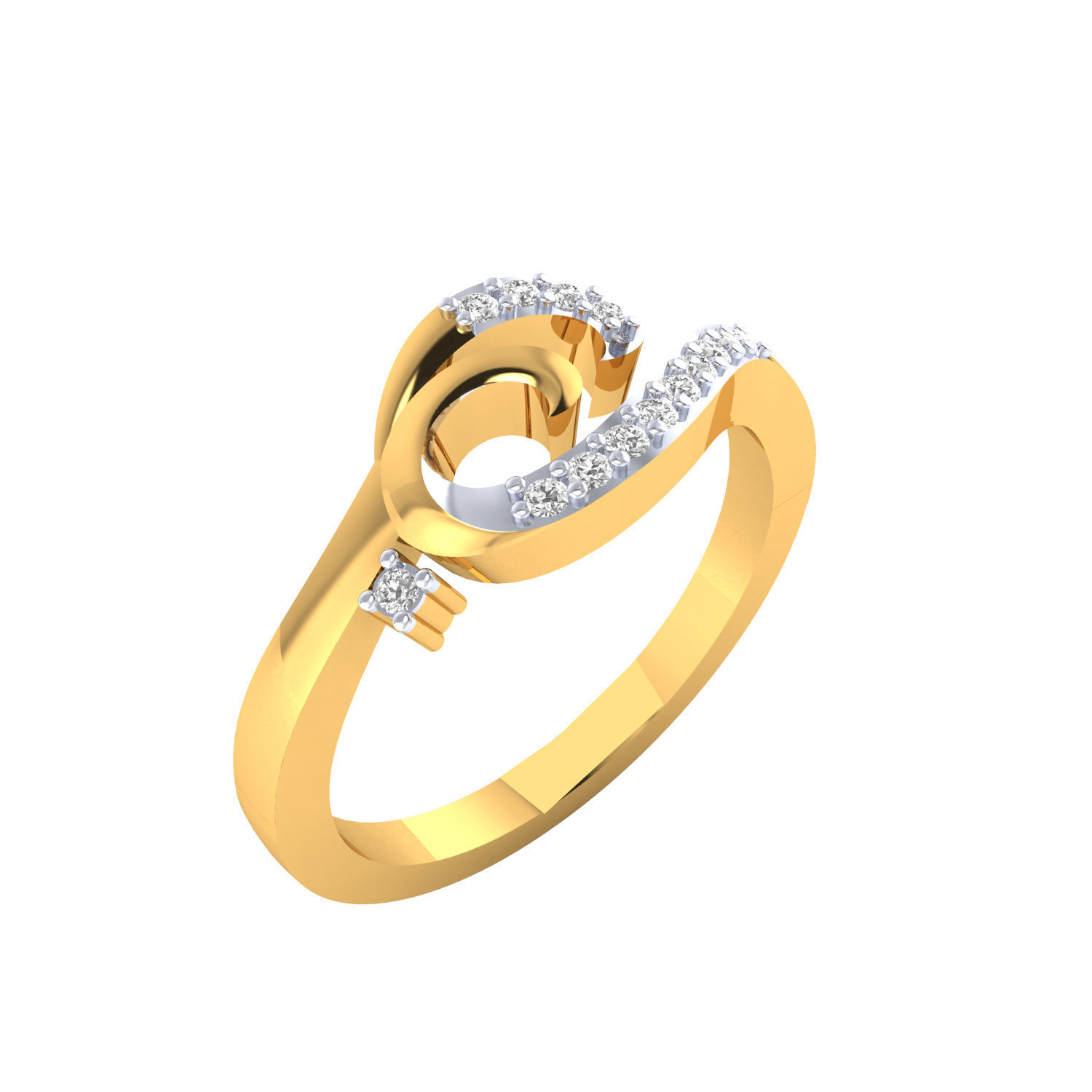 Women ring 3dm stl render detail 3D print model 3D print model_1