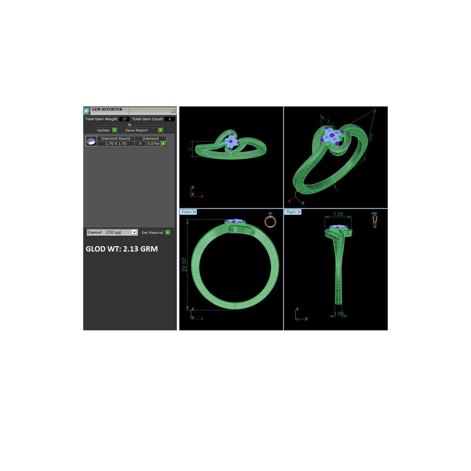 Women ring 3dm stl render detail 3D print model 3D print model_8