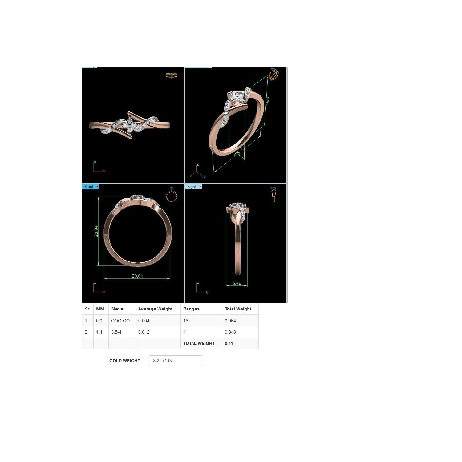 Women ring 3dm stl render detail 3D print model 3D print model_1