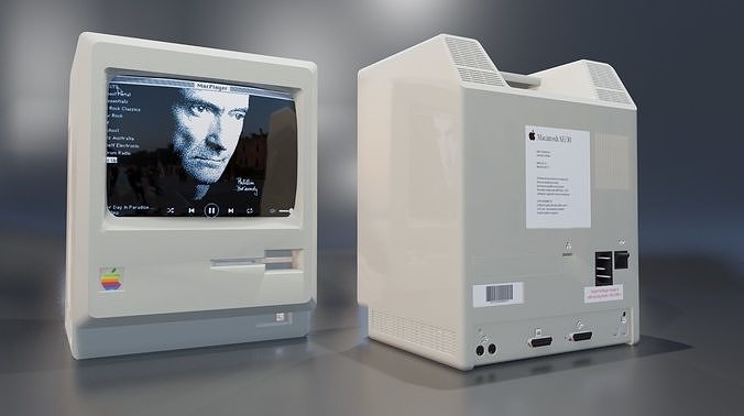 Apple Macintosh 1984 classic computer 3D model
