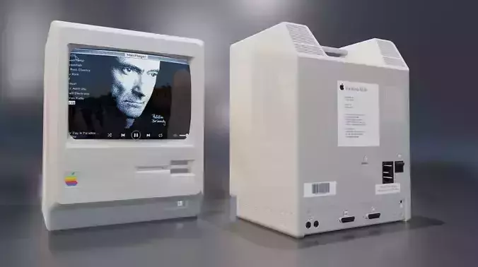 Apple Macintosh 1984 classic computer 3D model