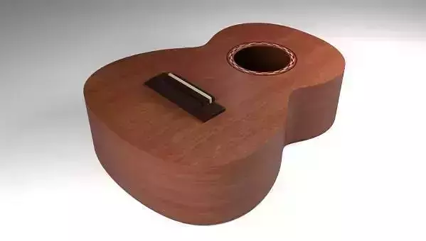 Guitar Body Low-poly 3D model