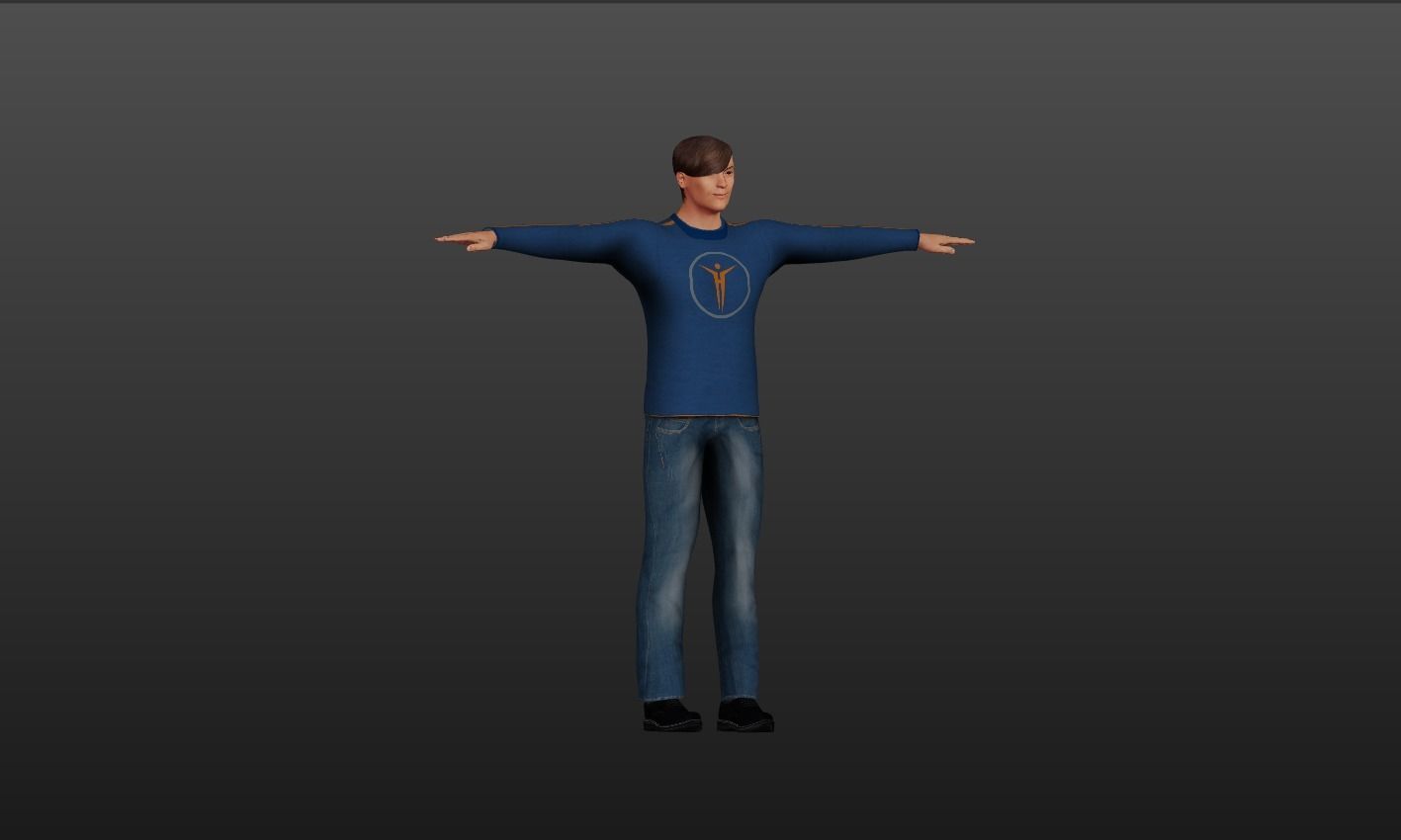 Man Character Rigged Game Ready   3D model_3