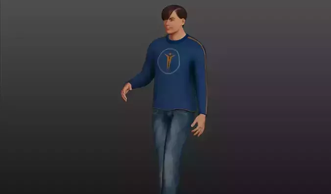 Man Character Rigged Game Ready   3D model