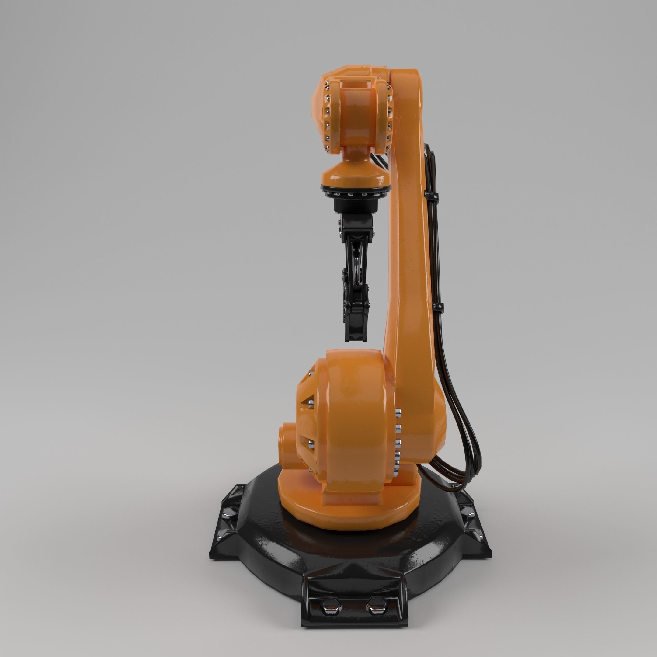 industrial robot arm Low-poly 3D model_4