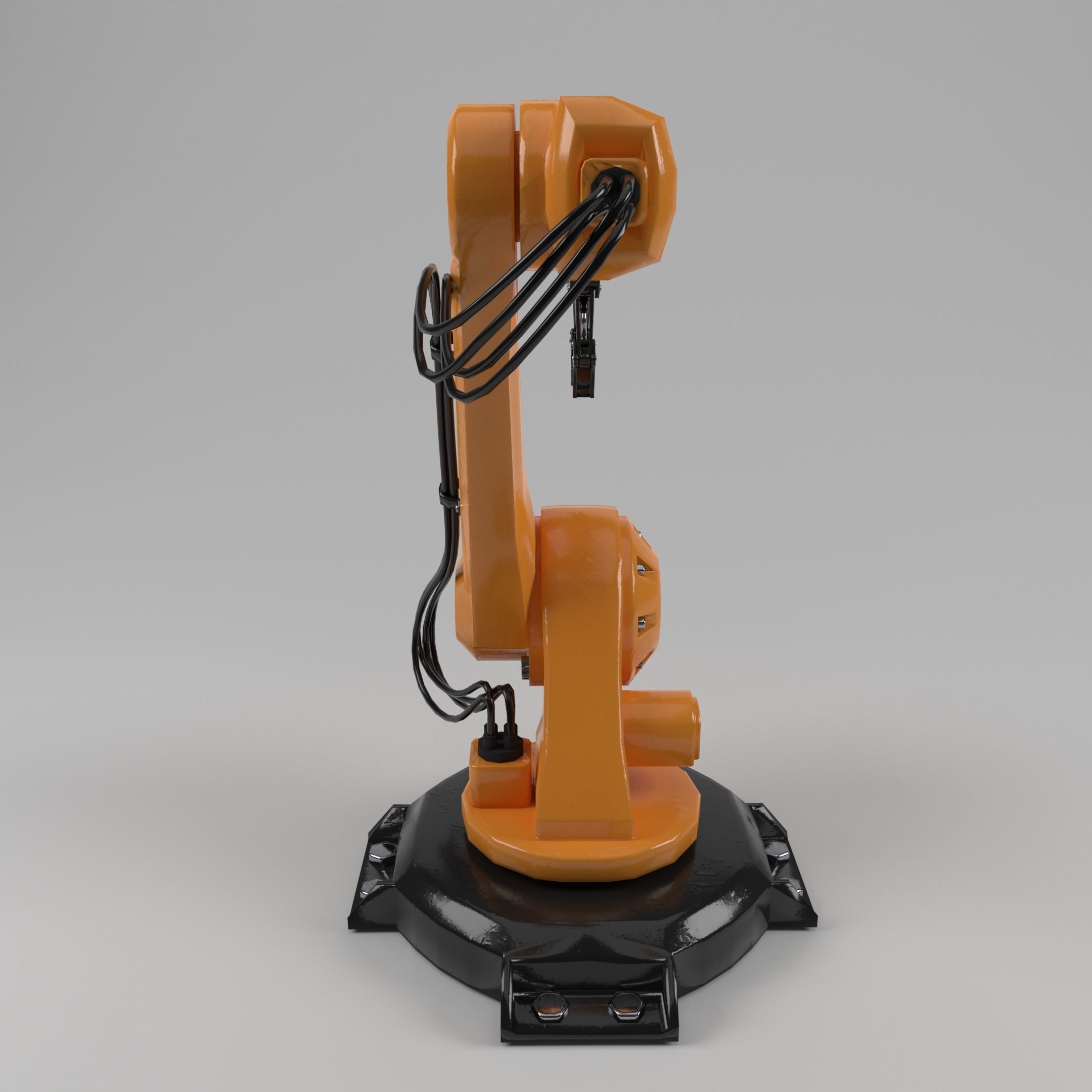 industrial robot arm Low-poly 3D model_6