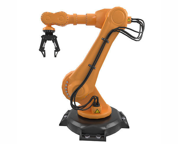 industrial robot arm Low-poly 3D model