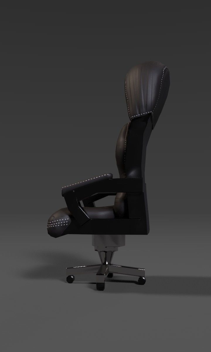 Office Chair  Low-poly 3D model_2