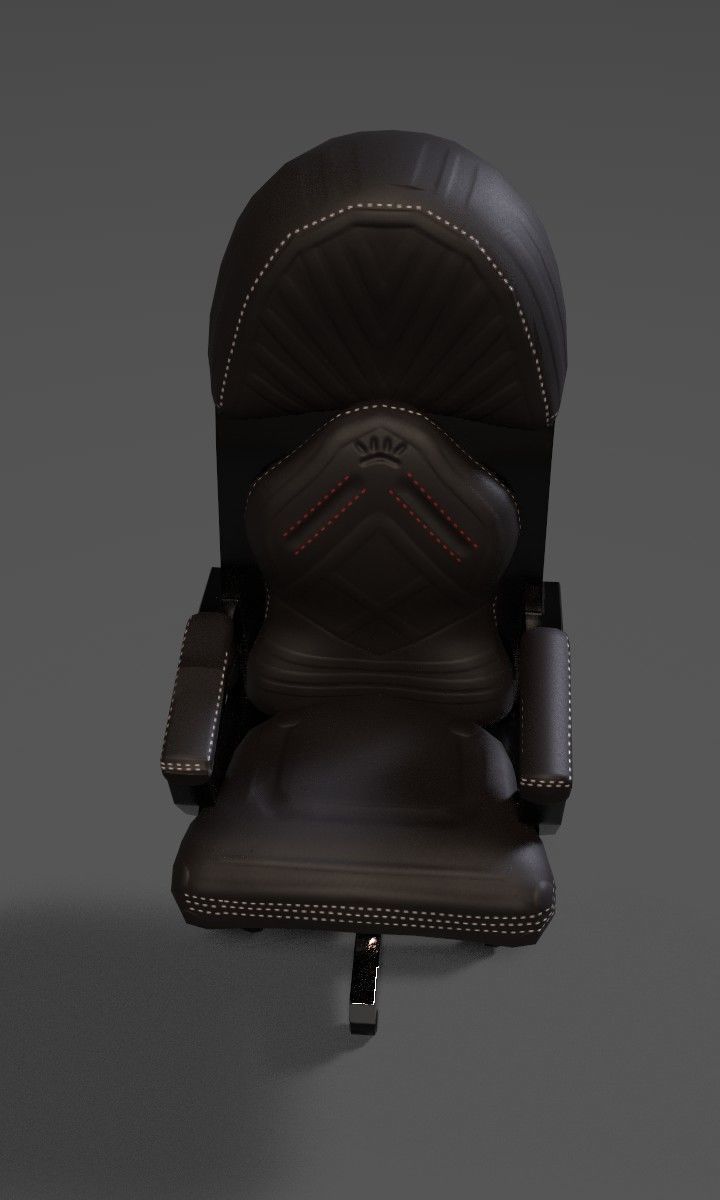 Office Chair  Low-poly 3D model_5