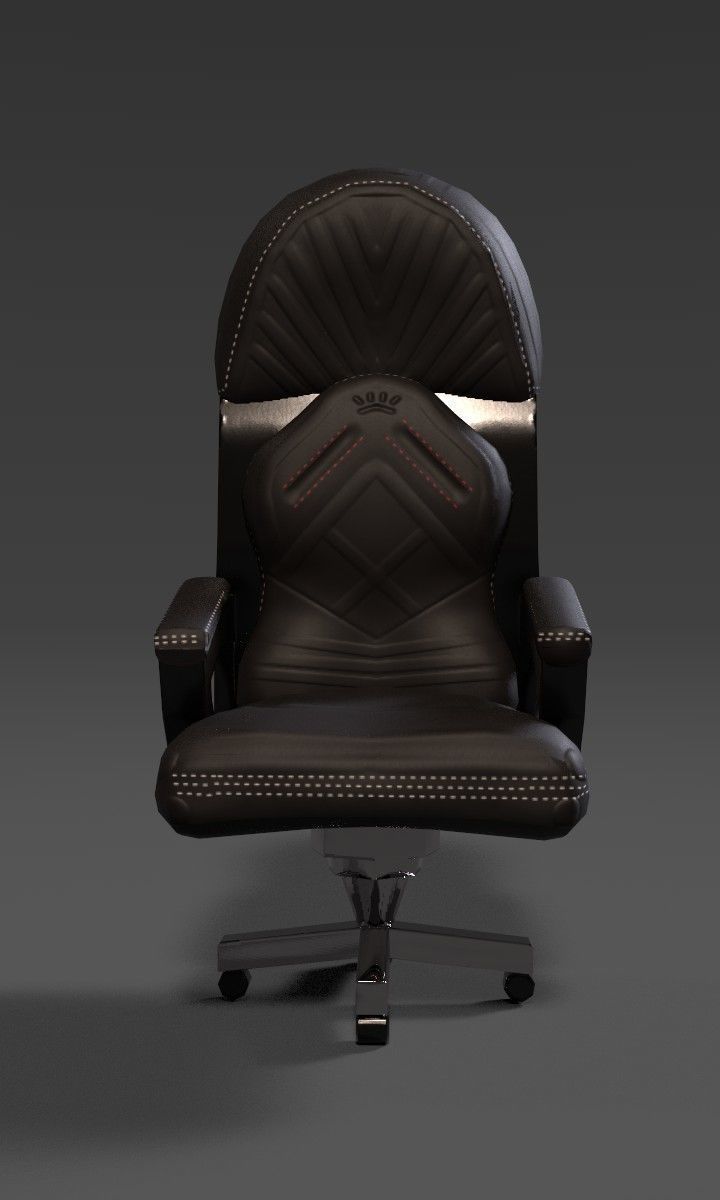 Office Chair  Low-poly 3D model_1