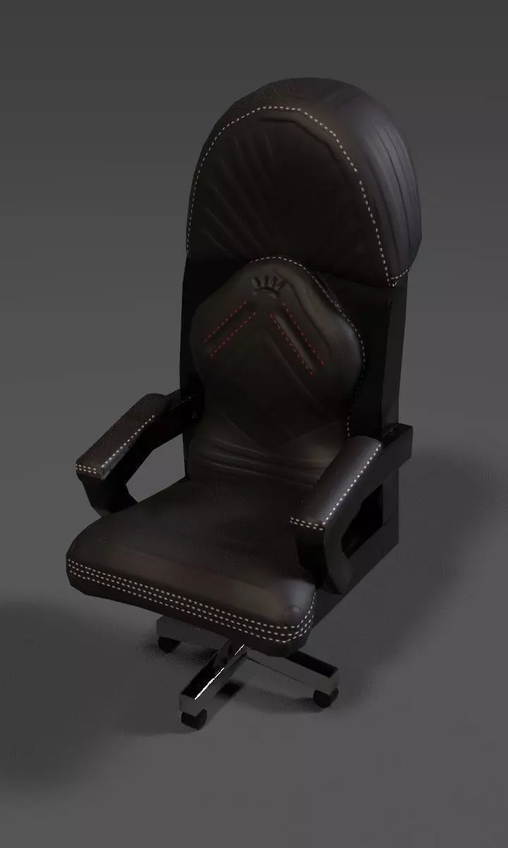 Office Chair  Low-poly 3D model_0