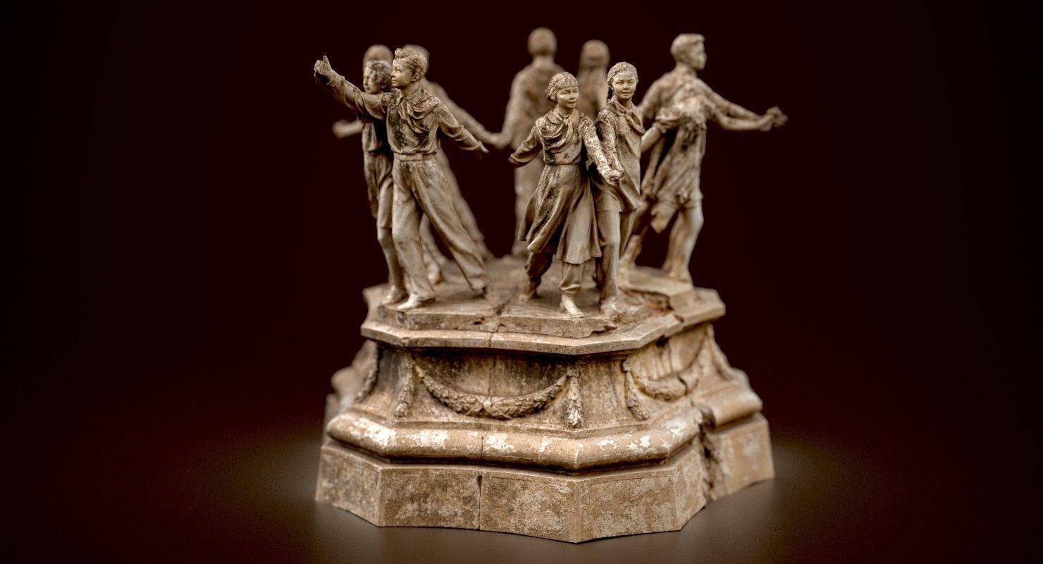 Soviet monument Low-poly 3D model_24