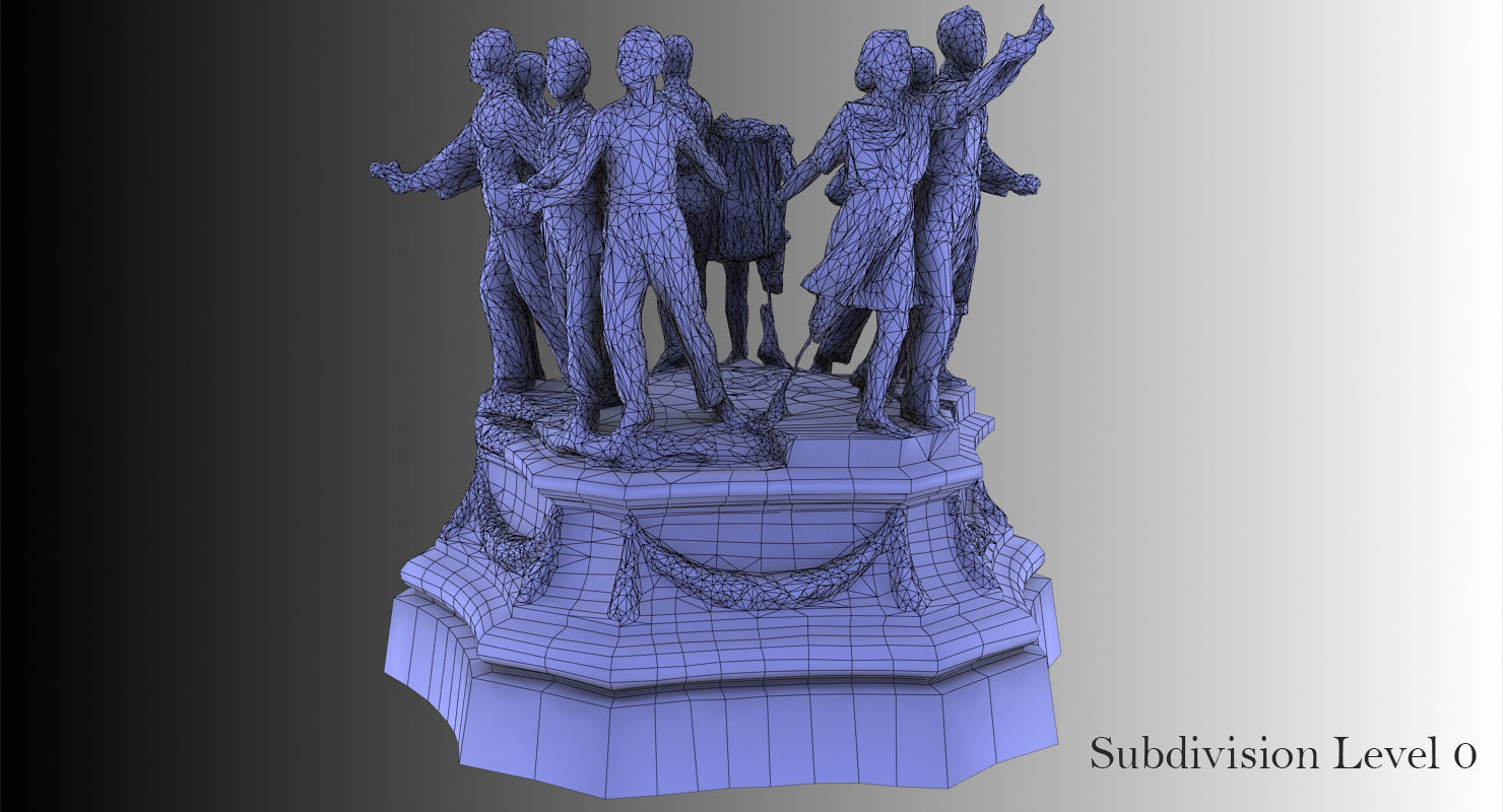 Soviet monument Low-poly 3D model_39